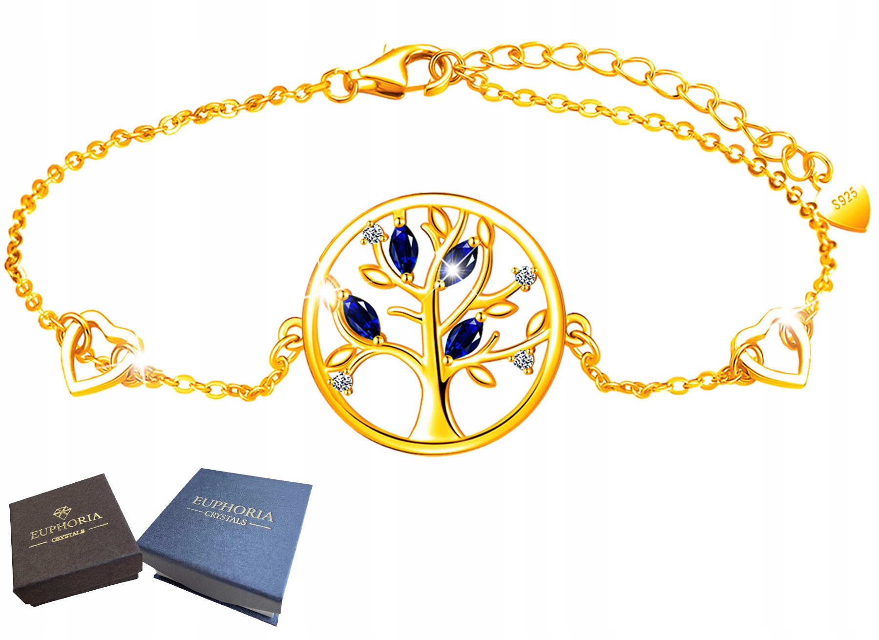 Zlatý náramek s zirkony Dárek k výročí pro ženu