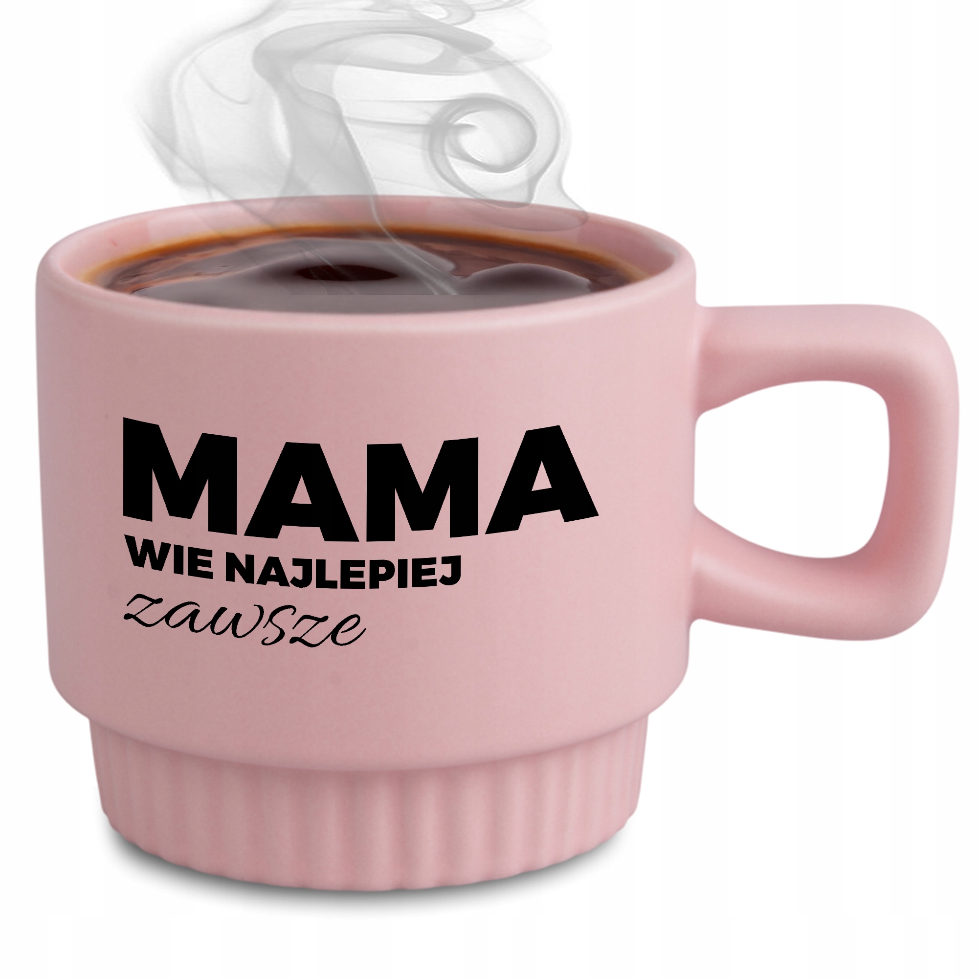 Ryflovaný hrnček Ružová Mama Vie Najlepšie Ako darček pre mamu Deň matiek