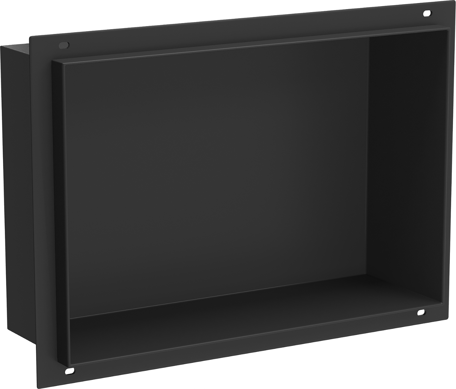 Mexen X-Wall-NR Zapuštěná Čierna Oceľová Polica 30x20 cm Bez Obruby