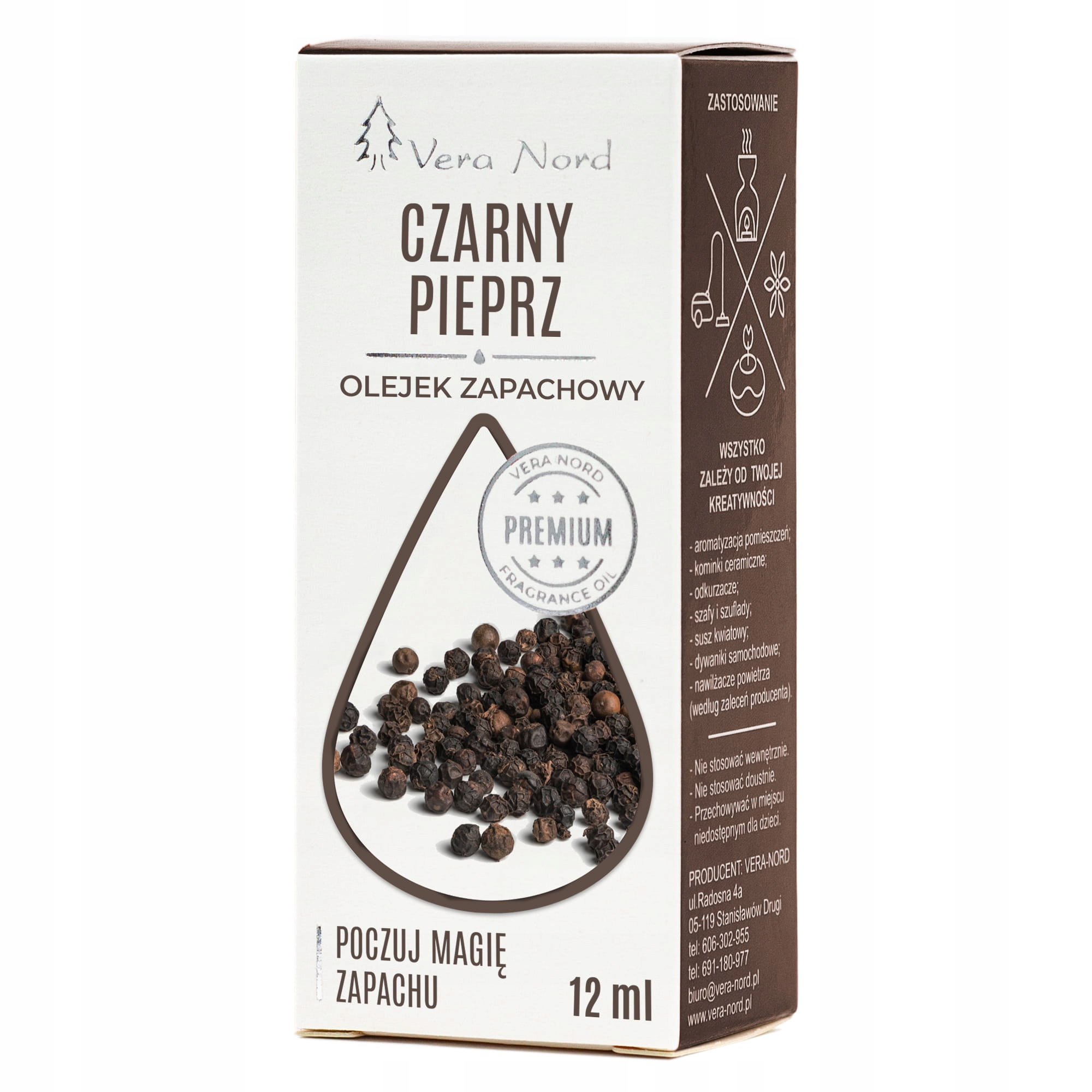 

Olejek zapachowy 12 ml czarny pieprz