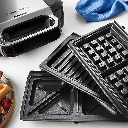 RUSSELL HOBBS Urządzenie 3w1 Opiekacz Gofrownica Grill Beztłuszczowy — miniatura 3