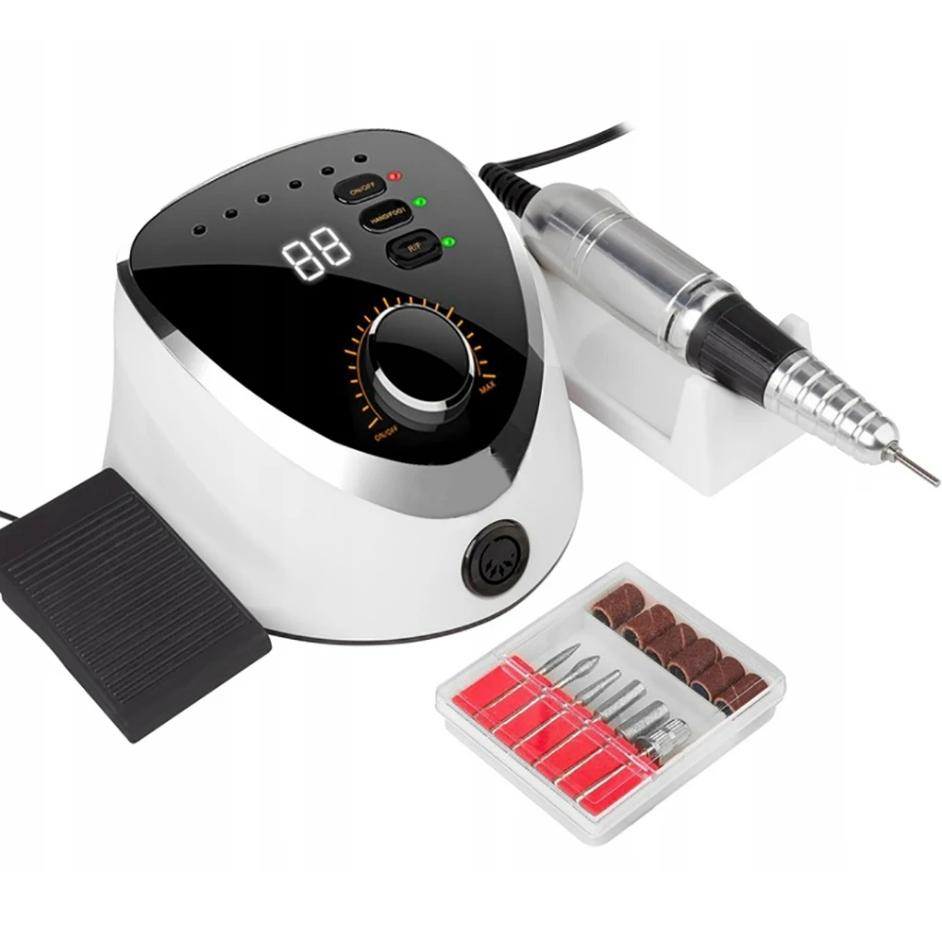 Profesionální Bruska na nehty a pedikúru s sadou fréz 65W