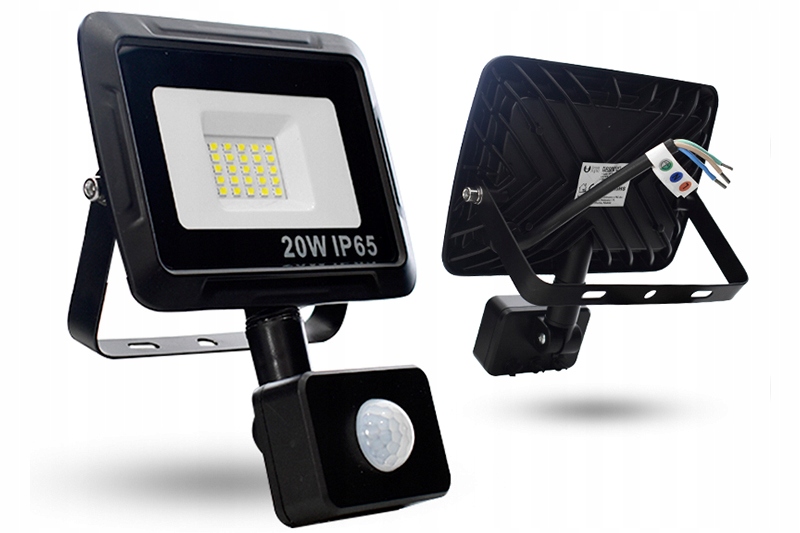 MOCNY REFLEKTOR LED BUDOWLANY ROBOCZY ZIMNY 20W Kolor czarny