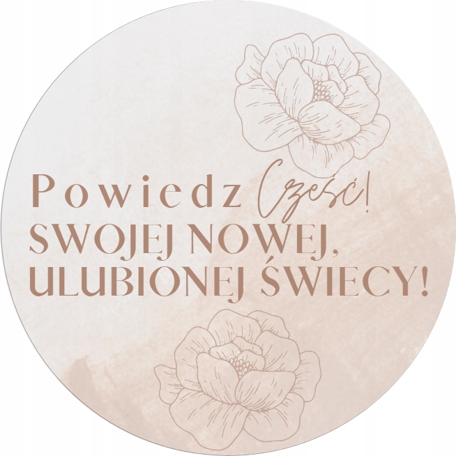 

Naklejki Powiedz cześć świecy 5 cm 60 szt