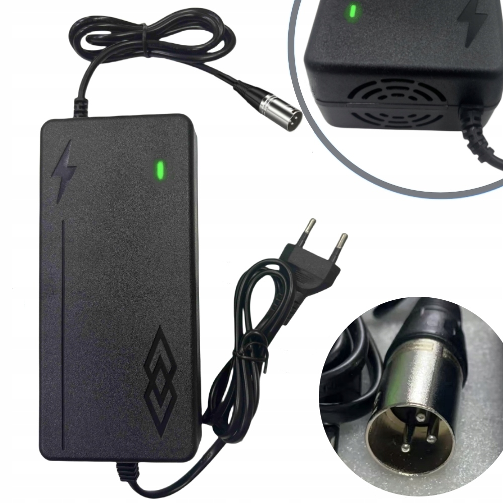 Ładowarka Do Roweru Elektrycznego do akumulatora 48V Wtyk 3pin (54,6V) 2A