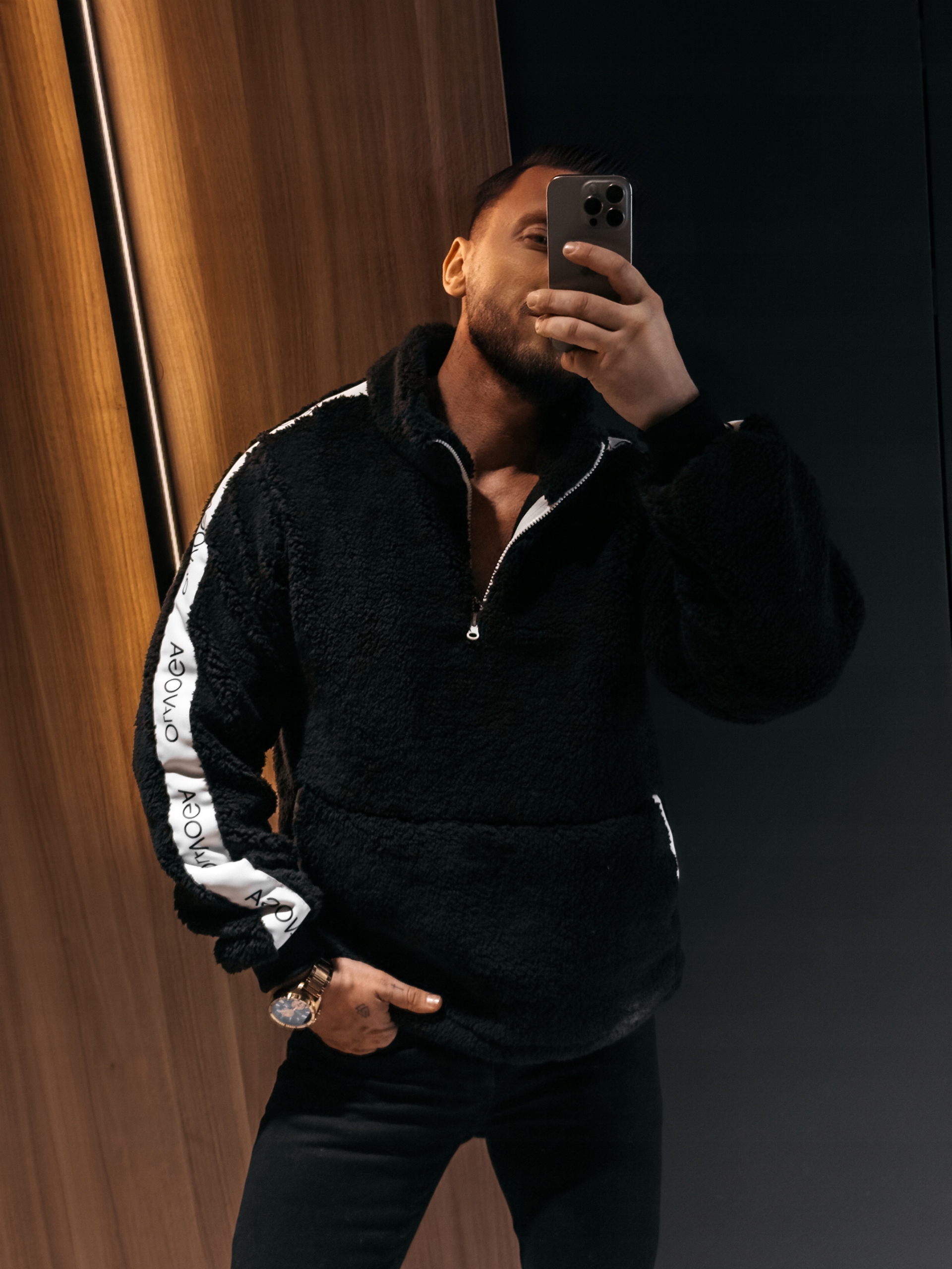 Pánský Fleece Settline Olavoga Černý M