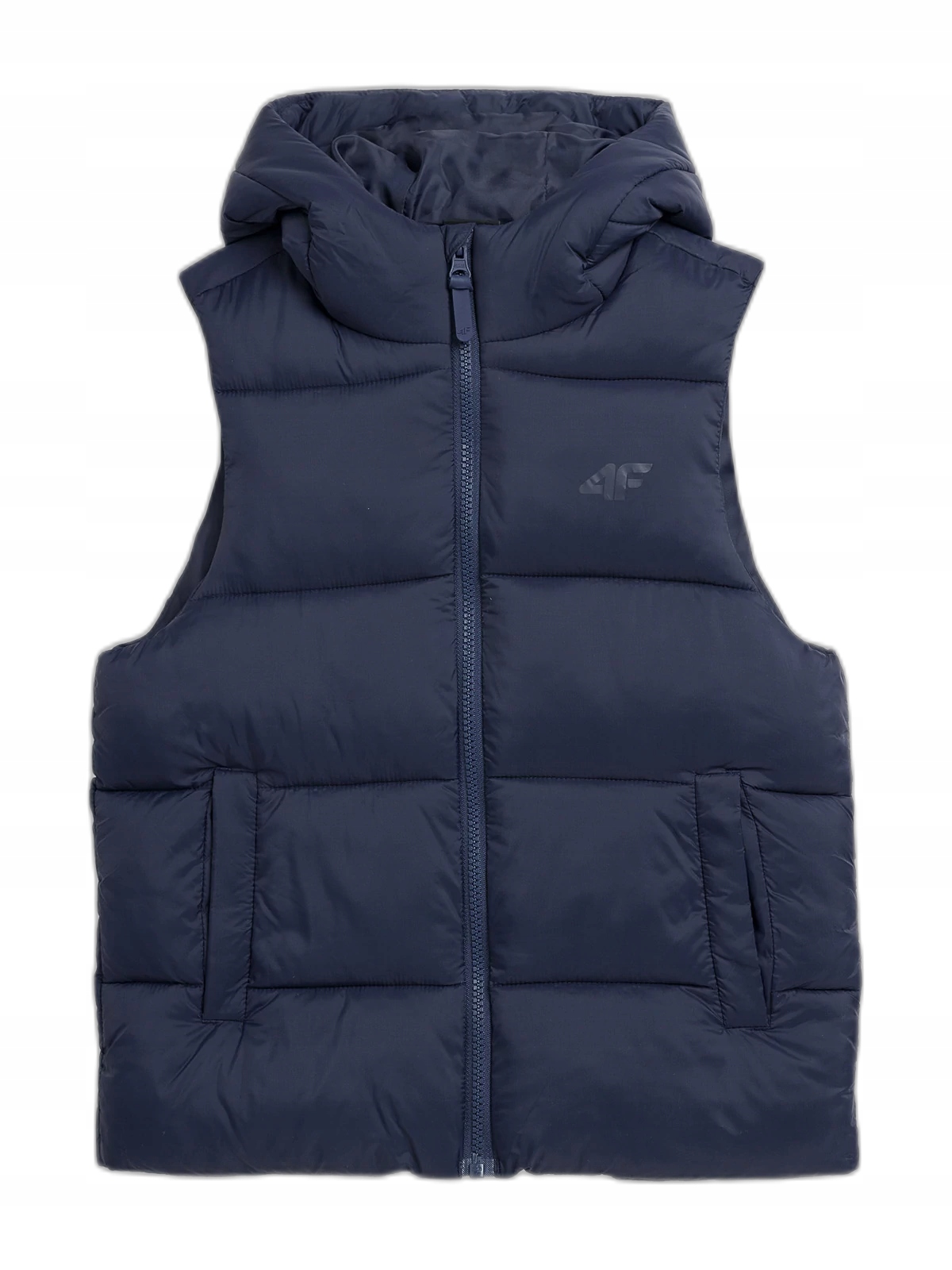 4F Bezrękawnik Dziecięcy pikowany puchowy kamizelka granatowa r.164 Płeć chłopcy