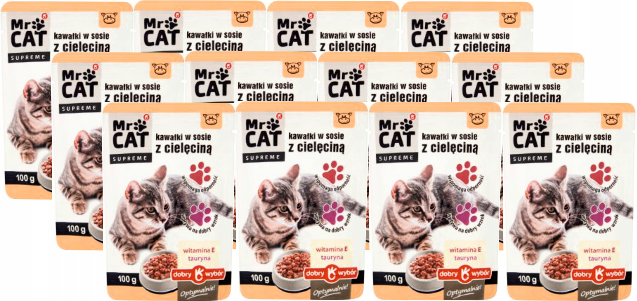 Mokra karma dla kota Mr. Cat cielęcina 100g