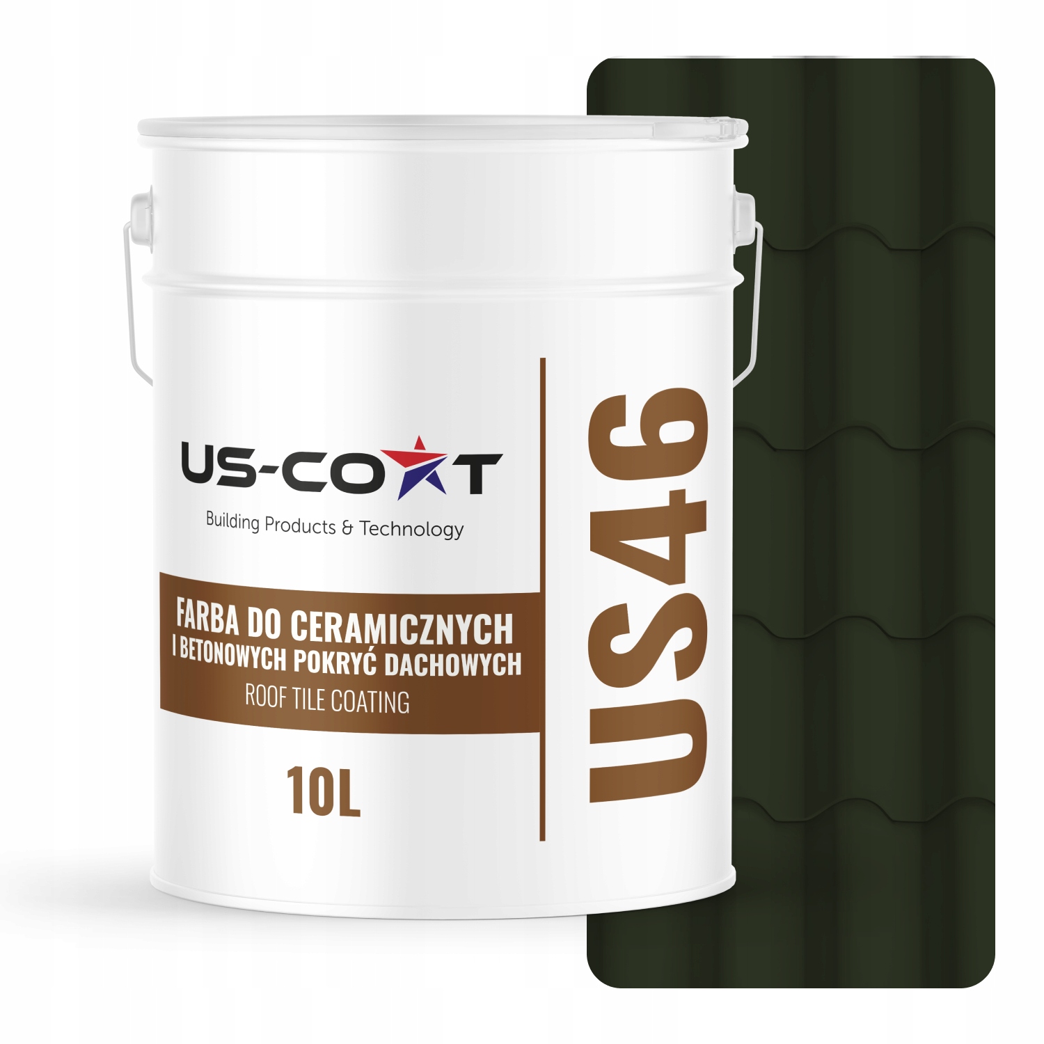 Farba Na Keramické Betónové Strechy Fľašová Zelená RAL6007 10L Satén
