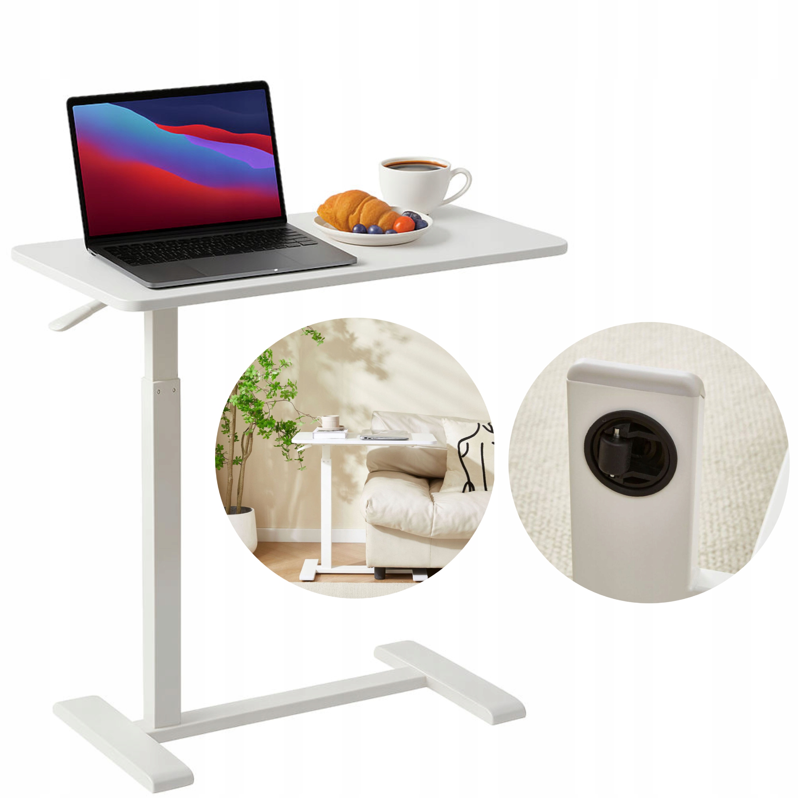 ŁAWA STOLIK PRZYŁÓŻKOWY KAWOWY POD LAPTOPA KOMPUTER REGULACJA WYSOKOŚCI