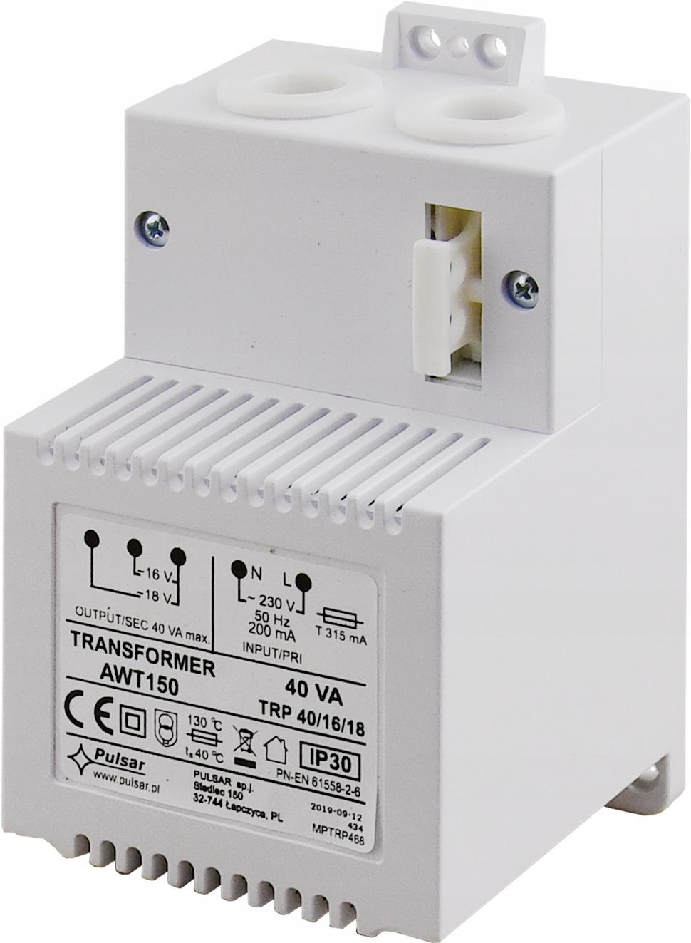 

Transformator Trp 40VA/16V/18V