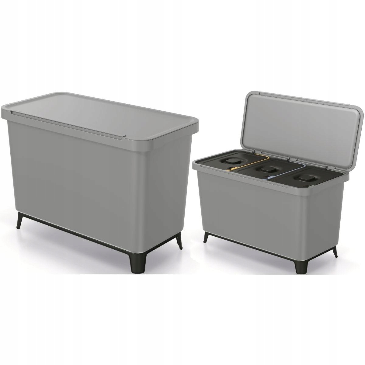 Levně Koš Na Odpad Systema Sortibox 3W1 Smooth Gray