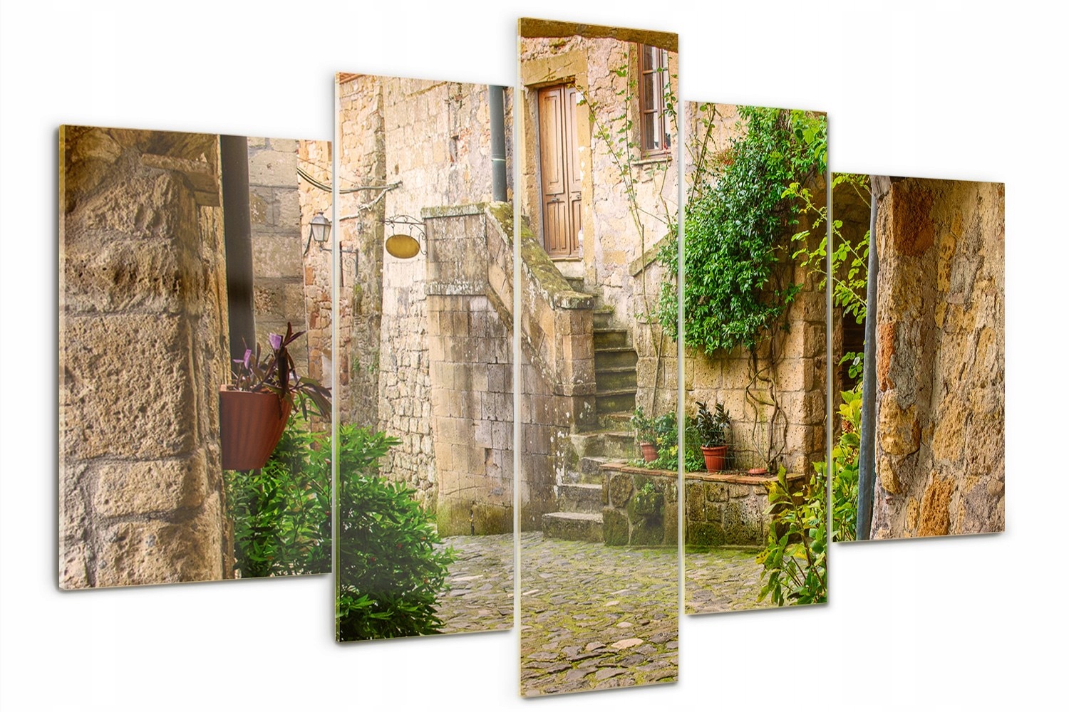 Sklenený obraz triptych spálňa Talianske uličky