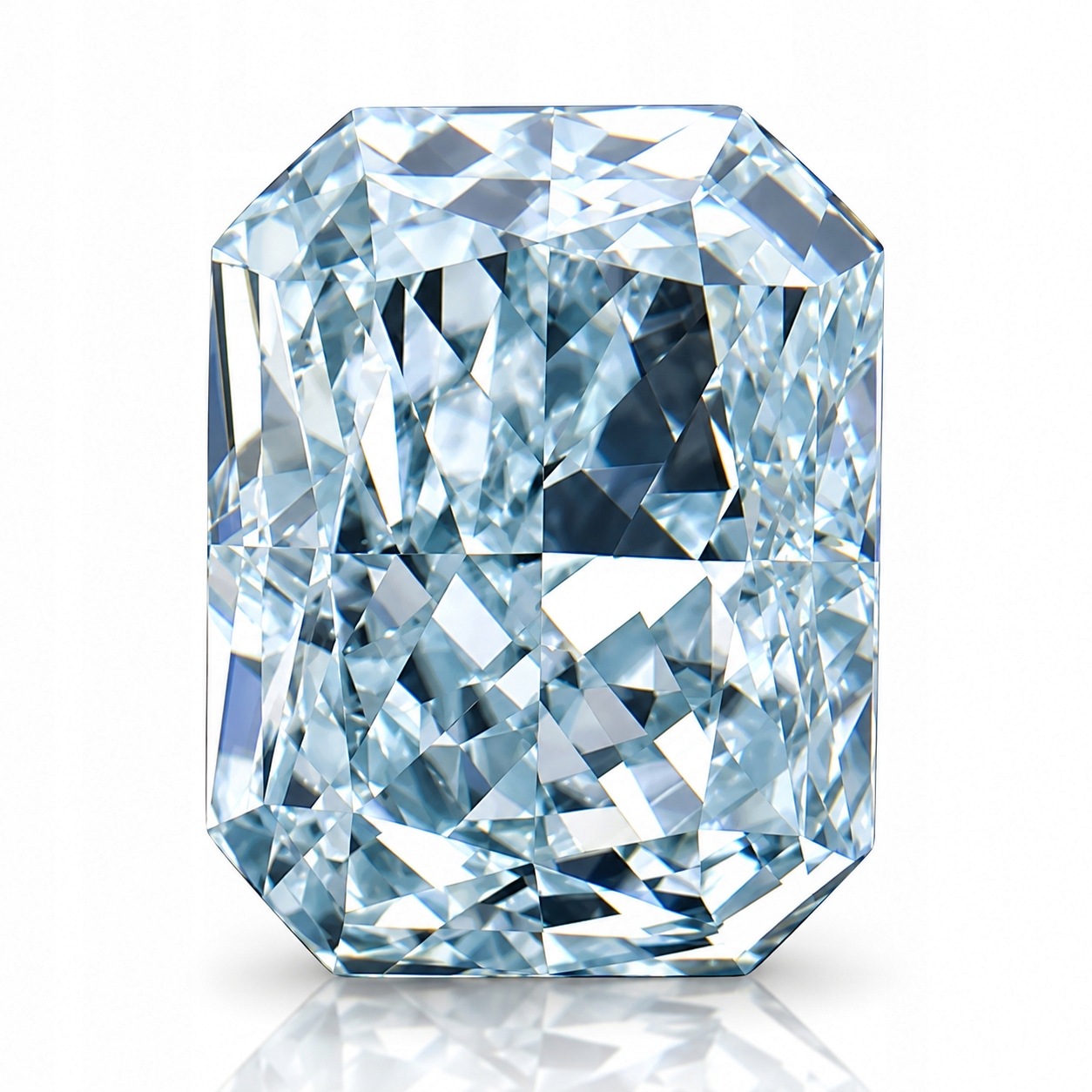 Přírodní diamant 0.10 ct Modrý Radiant VS1 certifikát Wbd