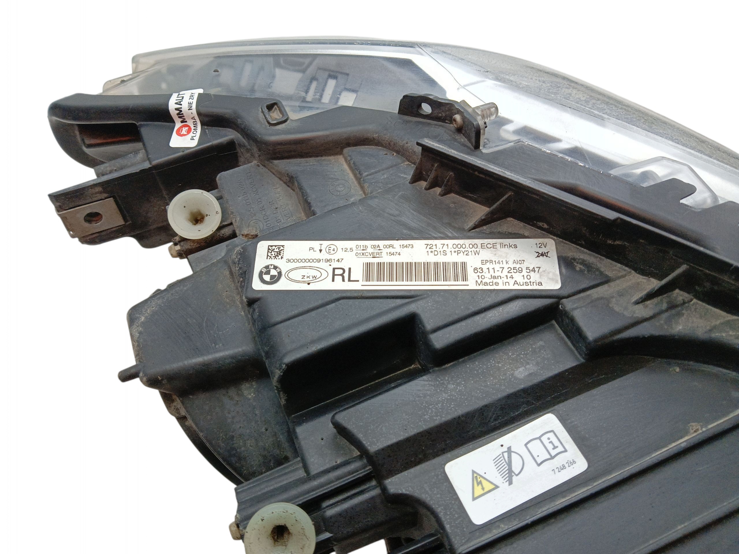 licht links vorne BMW F30 (2011-2018) 7259547 XENON UK rechtslenker