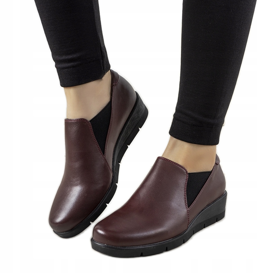

Czerwone Skóra ekologiczna Buty Półbuty r.38