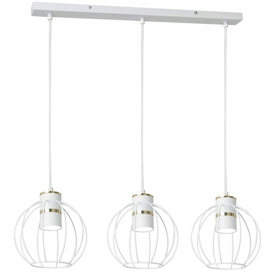 Závěsná Lampa Lišta 3 Body Koule Z Drátu Loft