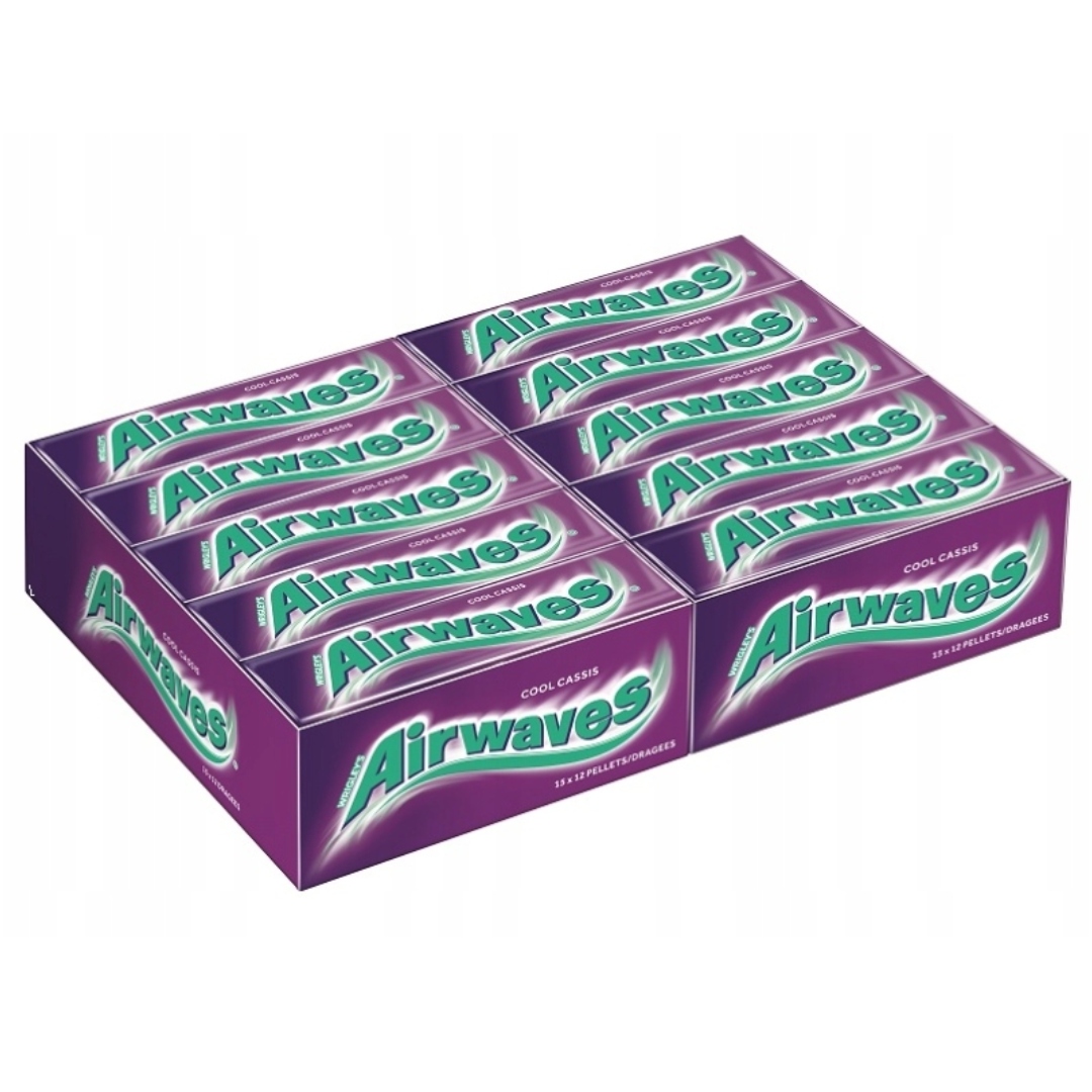Levně Airwaves Cool Cassis Žvýkačka bez cukru 14 g x 30 kusů