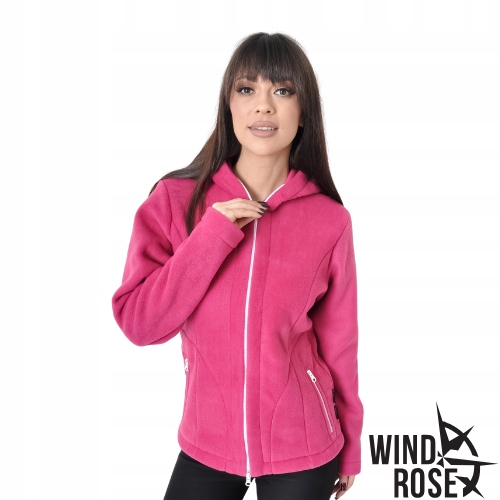 Teplý Dámský Fleece Mikina Fleecová S Kapucí Polský Výrobek! Růžová S