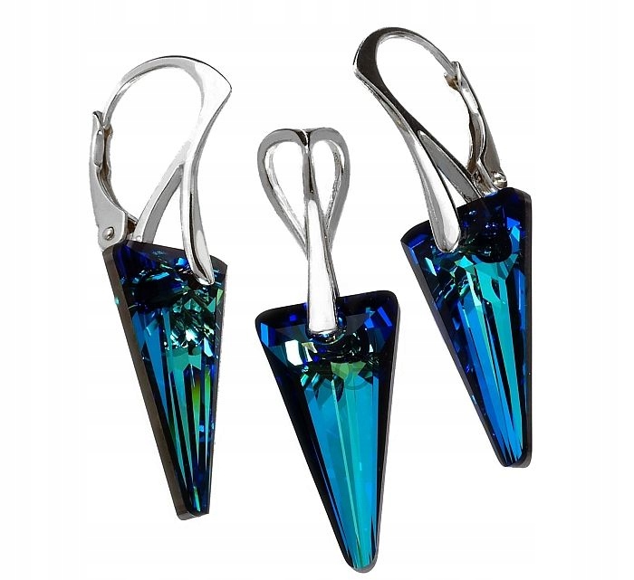 Krystaly Komplet Blue Gaultier Stříbro Arande