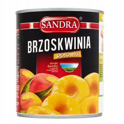 Levně Sandra Broskve půlené 6x820 g