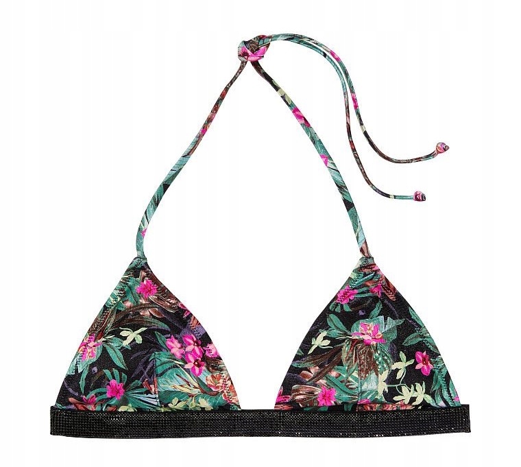 Koupací hora Victoria's Secret trojúhelníková s černými zirkony, velikost M