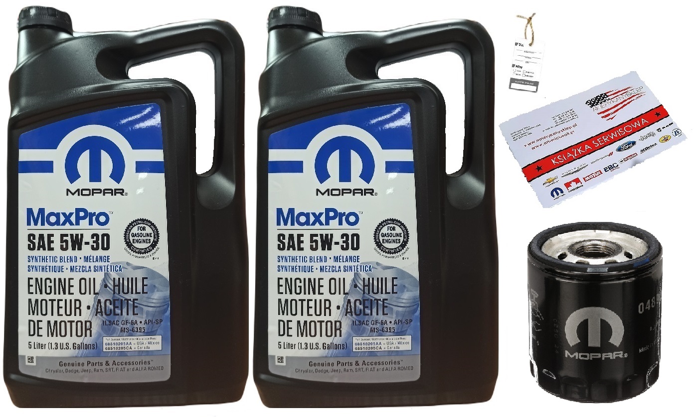 MOPAR 5W30 10L MS-6395 + mo-339 + GRATISY