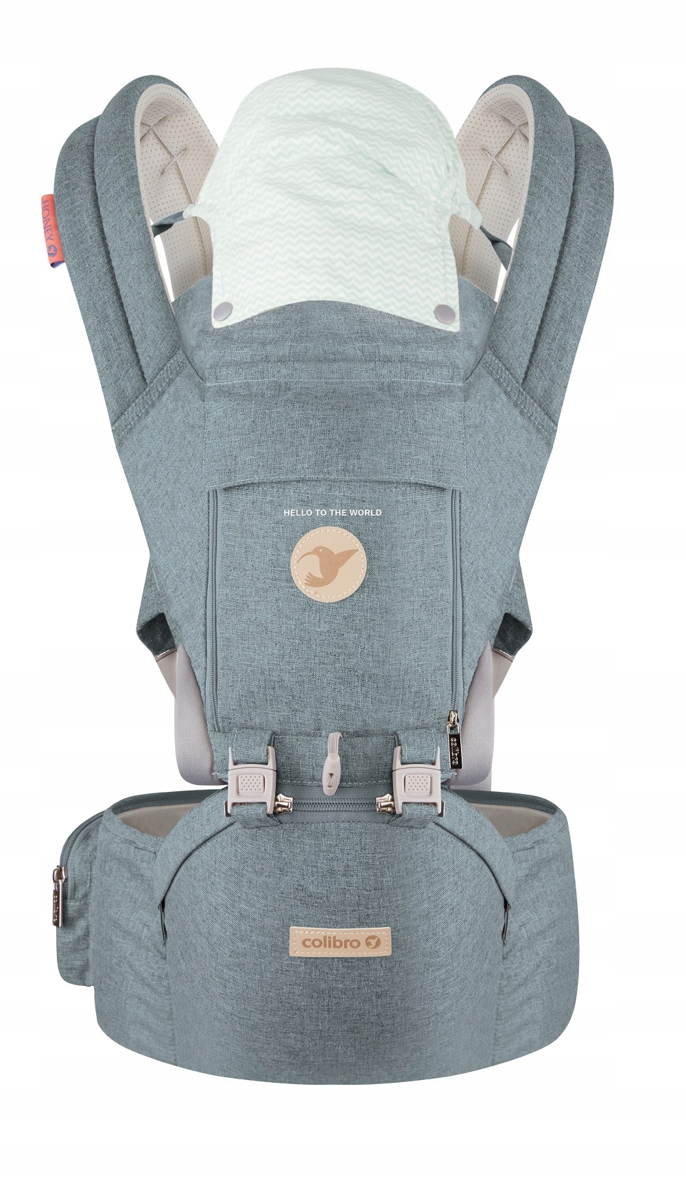 Nosidełko turystyczne, biodrowe Honey Colibro 12w1 Opcje noszenia Na plecach Przodem W pozycji leżącej