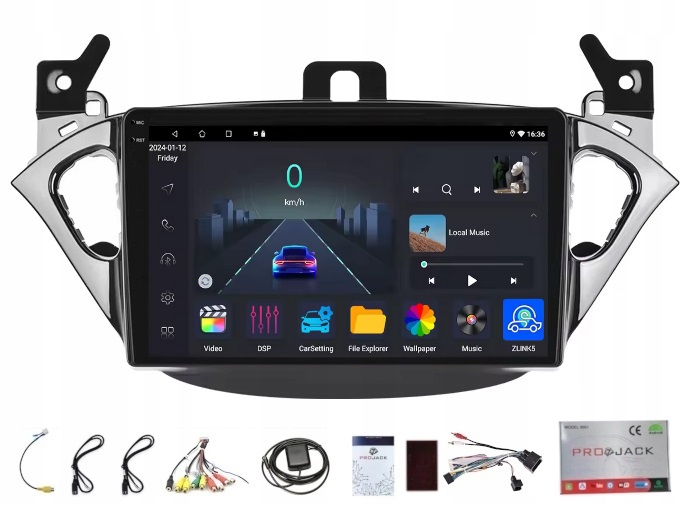 Rádio Navigácia Gps Android Opel Adam 2013-2016 Carplay Wifi 4GB 64GB