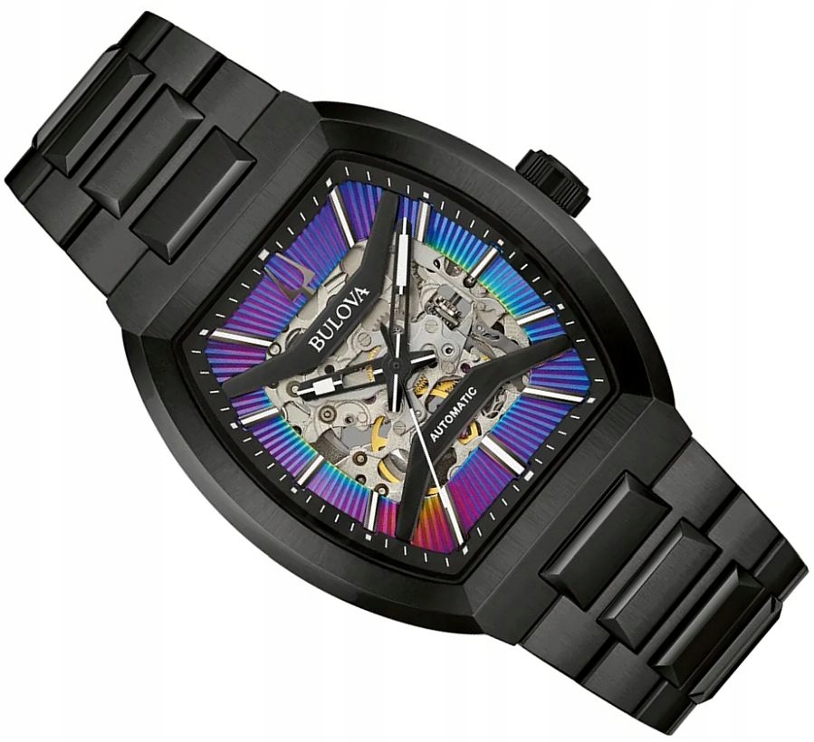 Pánské Hodinky Bulova 98A320 Moderní Automat Premium Skeleton Safír 40 mm