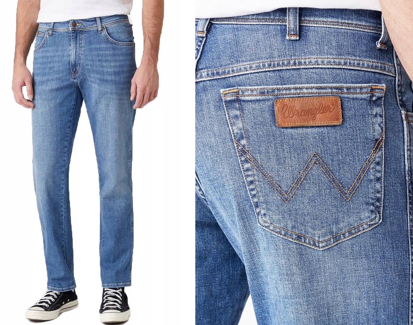 Wrangler Texas pánské rovné džíny Worn Broke klasické W33 L32