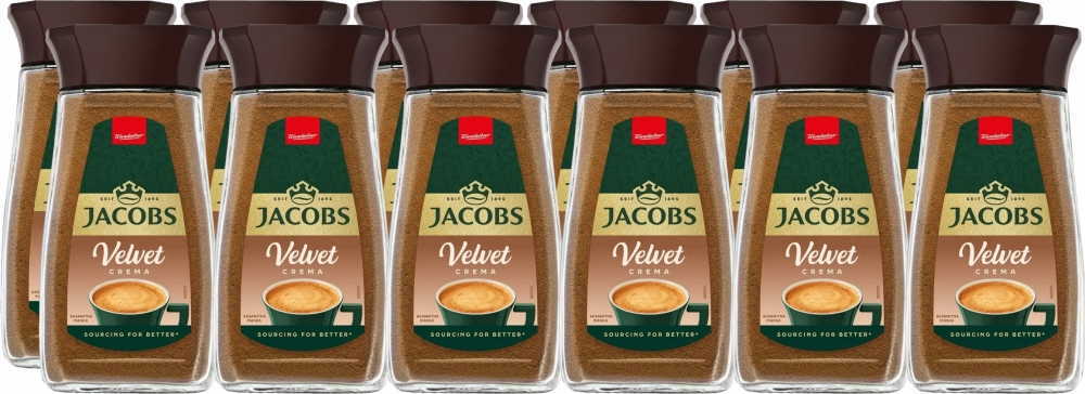 Jacobs kawa rozpuszczalna Velvet 200g słoik x12