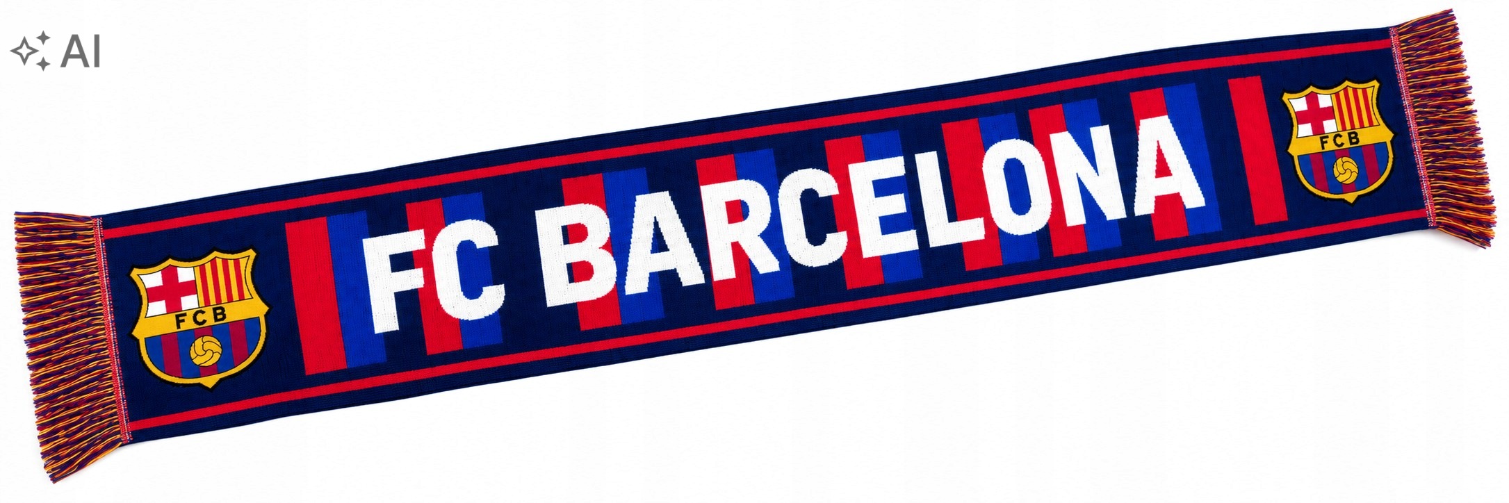 Szalik Fc Barcelona tkany 140x20 cm 100% akryl hologram kibica 592