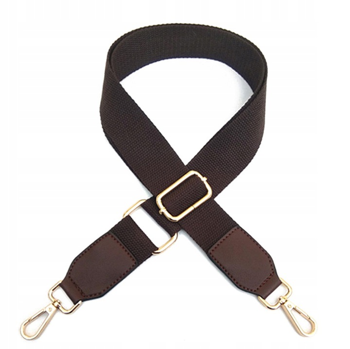 PASEK TOREBKI TORBY REGULOWANY PARCIANY BRĄZ ZŁOTY