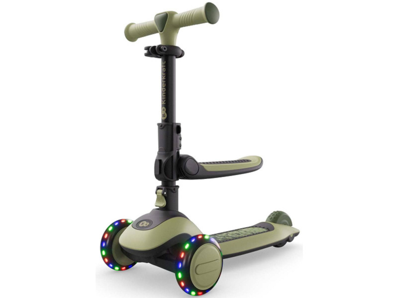 Hulajnoga 3-KOŁOWA dla dzieci Kinderkraft Halley 2 koła Led Zielony