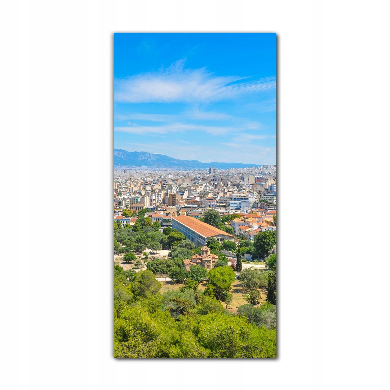 

Foto na szkle do salonu 70x140 Grecja widok Ateny