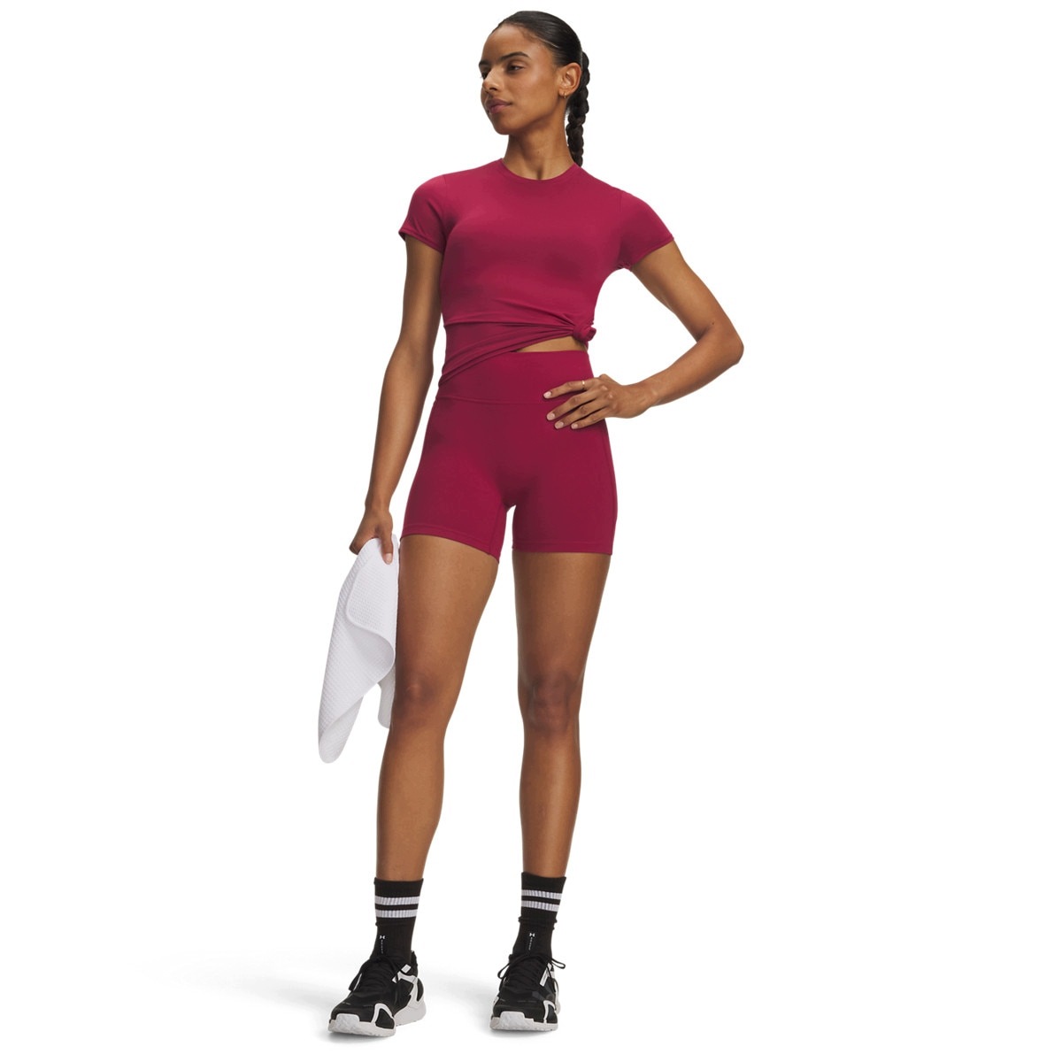 Damskie spodenki treningowe Under Armour Ua Motion Middy Burgundowy M