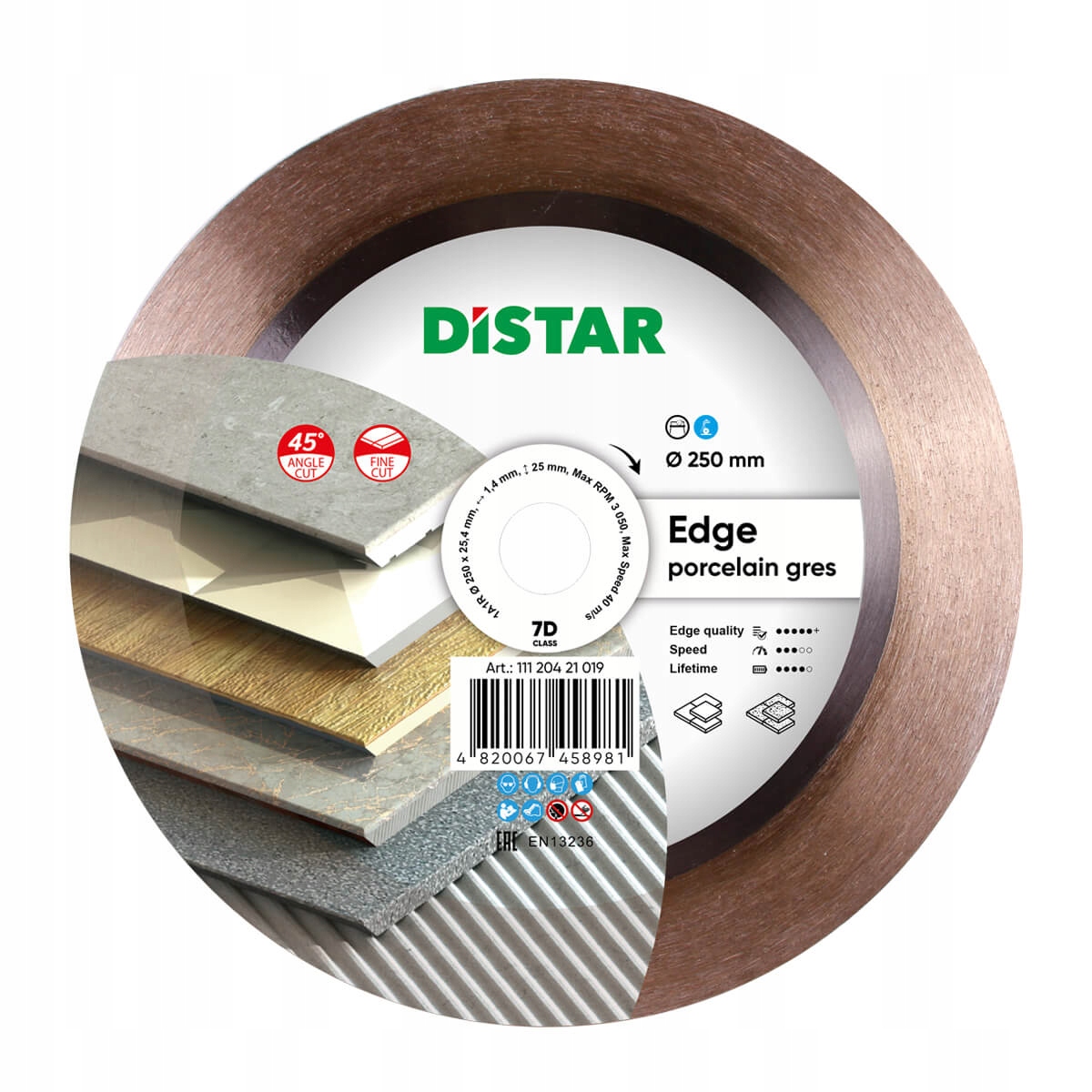 Distar Diamantový Kotouč 1A1R 250x1,4x25x25,4 Edge