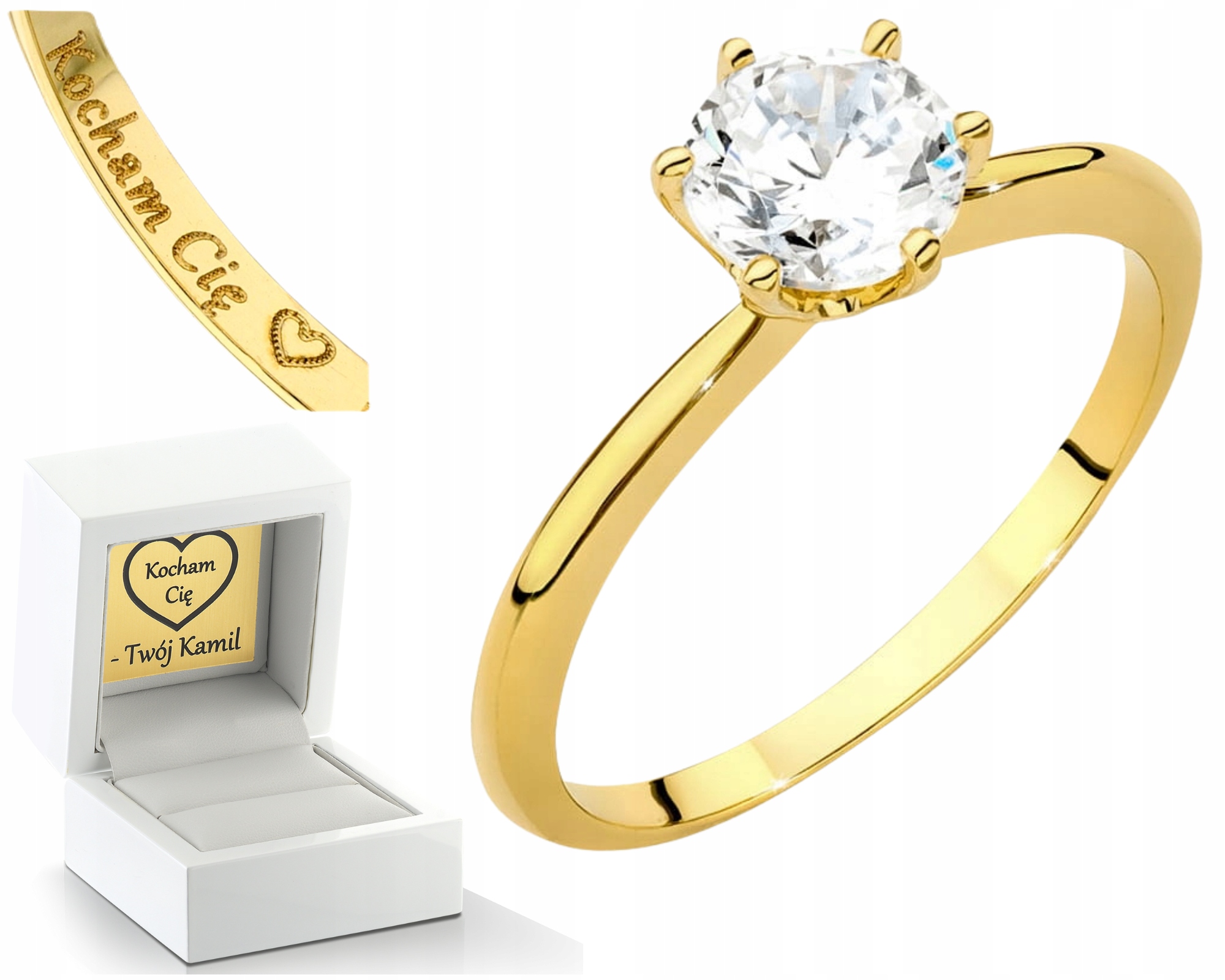 Zlatý Prstýnek Ryzost 585 S Laboratorním Diamantem 1,00 Ct Moderní