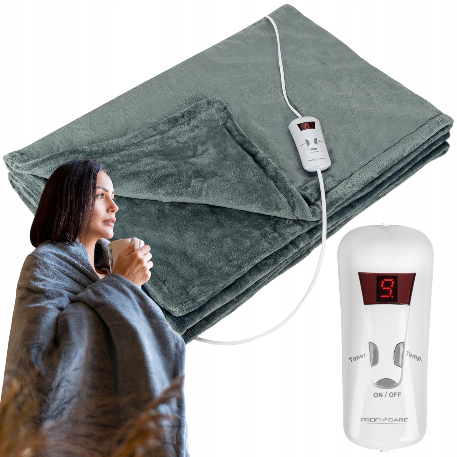 180x130 Koc Elektryczny grzejący Duży podgrzewana mata grzewcza Dwuosobowy