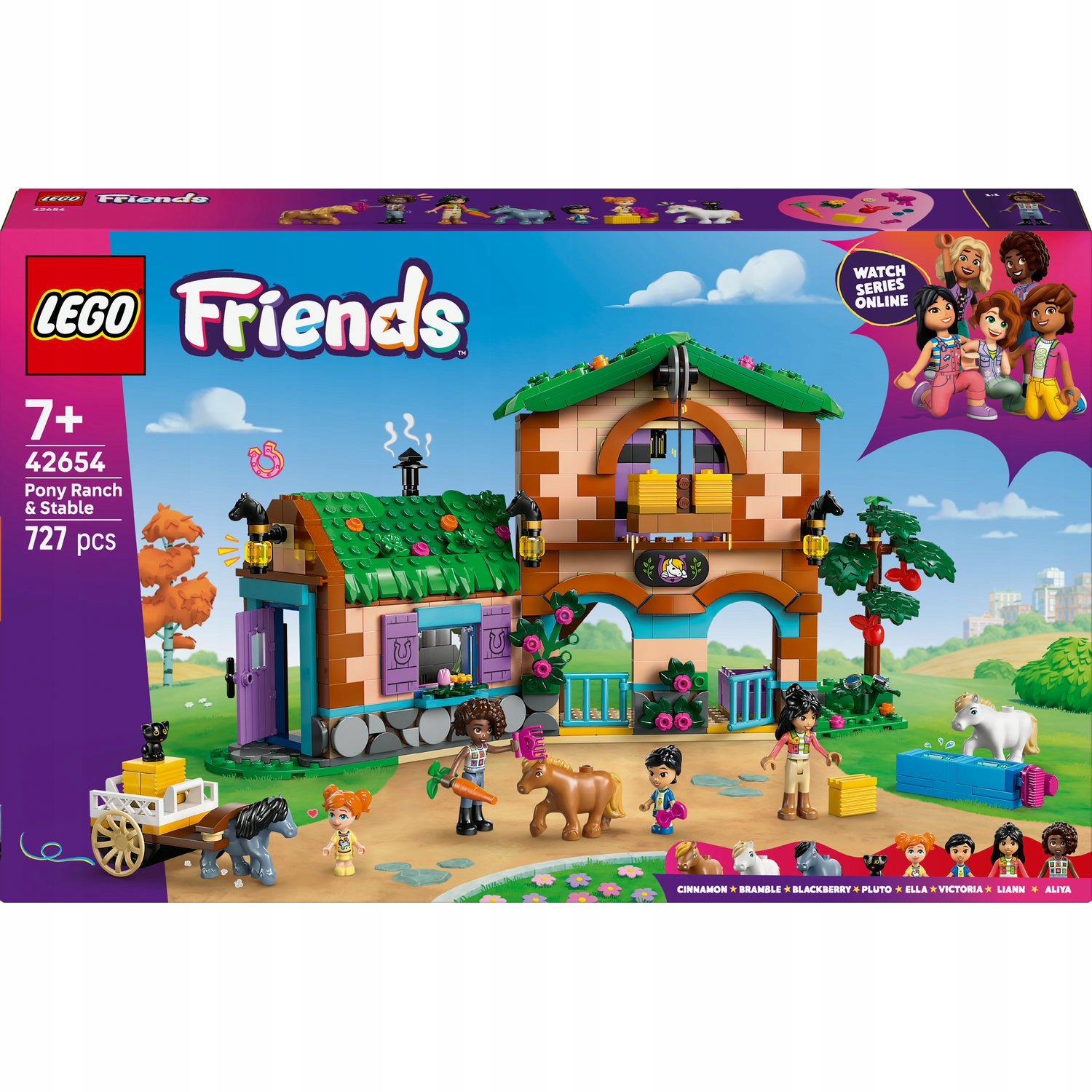 Lego Friends Ranč poníků a stáj 42654 Koně Kočka