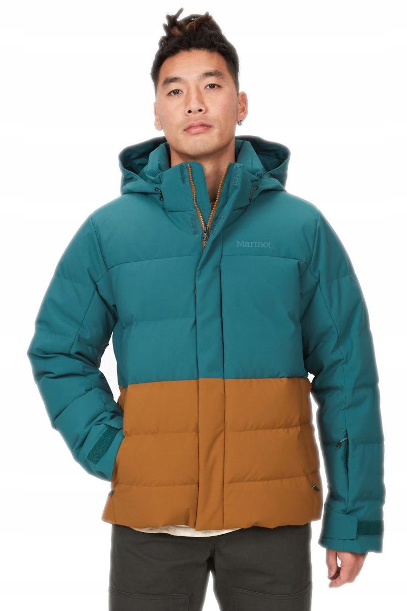 Marmot Pánská péřová lyžařská bunda Shadow zelenohnědá