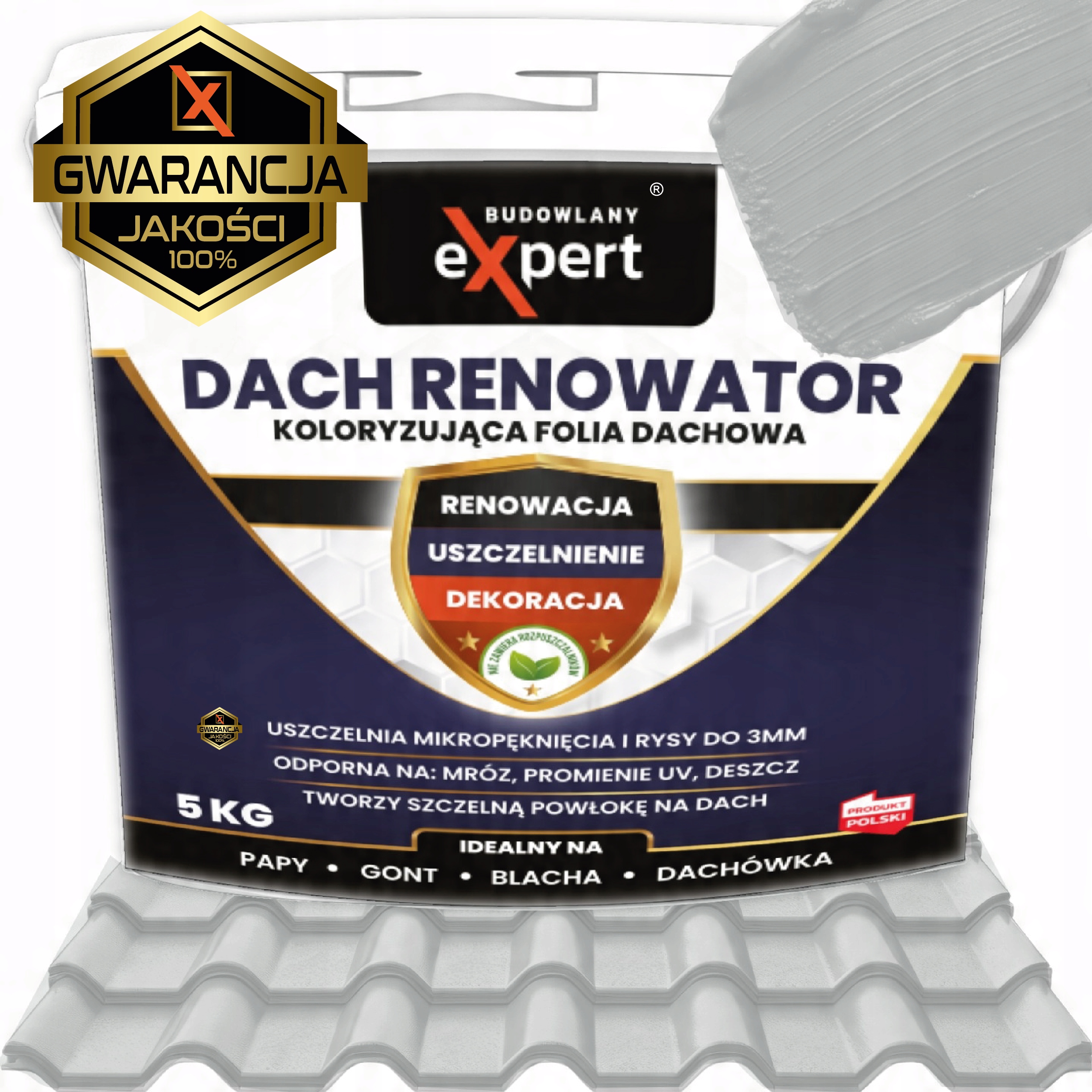 MEMBRANA IZOLACYJNA PAPA W PŁYNIE KOLORYZUJĄCA FOLIA DACHOWA FARBA NA DACH