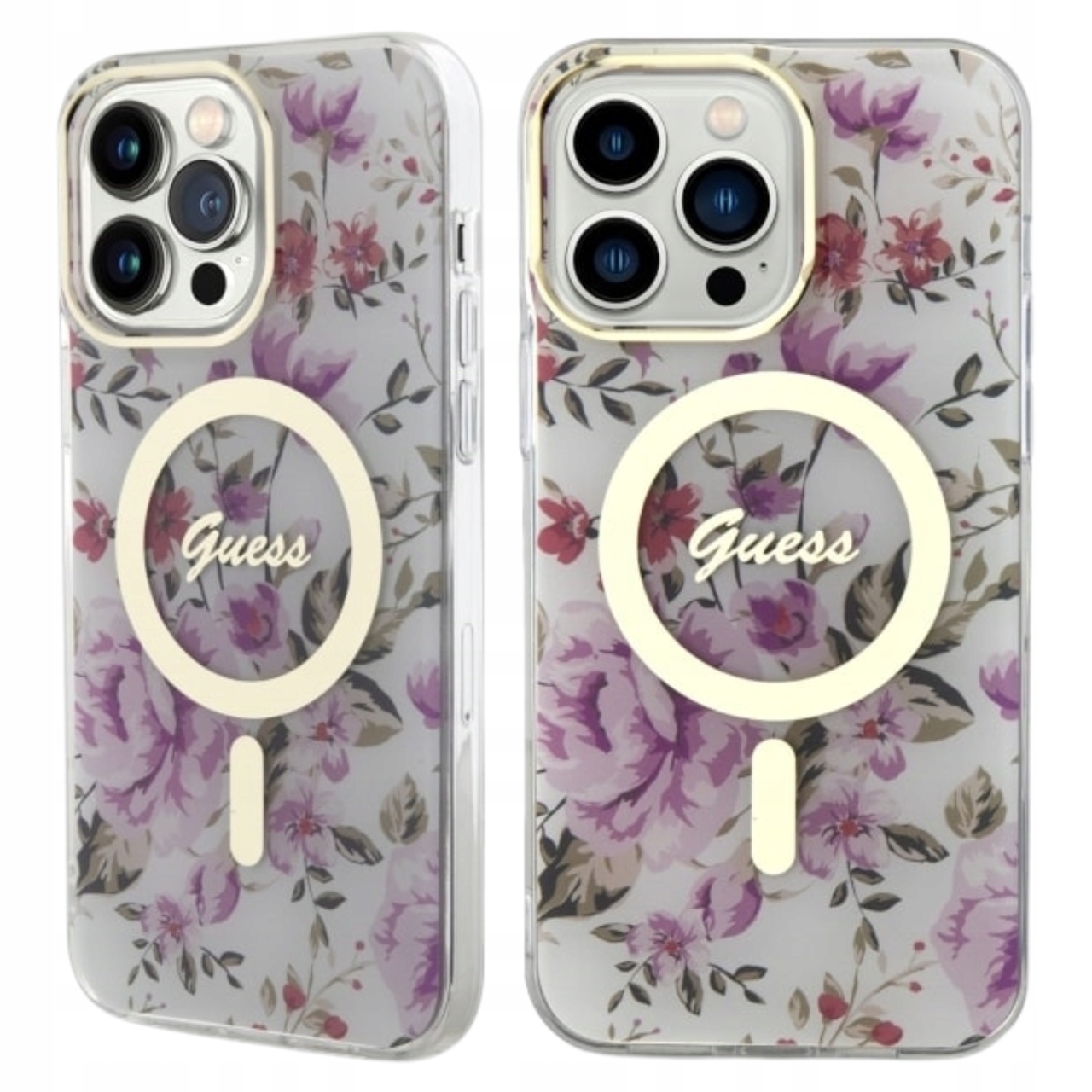 Etui do iPhone 14 Pro Max, Guess Flower do MagSafe, motyw kwiatowy, case