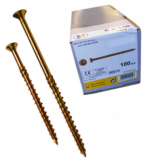 

Wkręty do drewna ciesielskie 6x60 Torx 100 szt