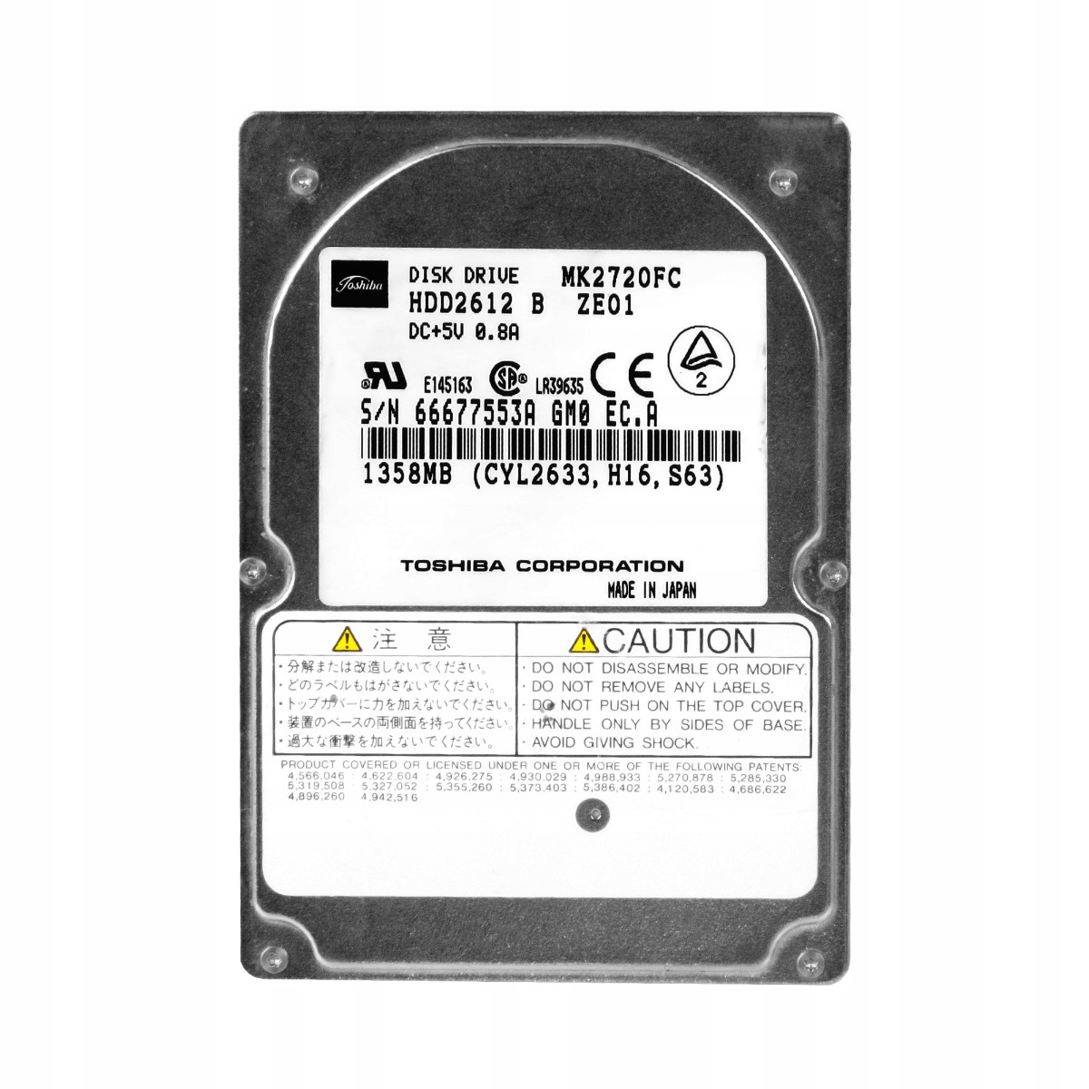 Toshiba 1.3GB 4.2K Ata 2.5'' MK2720FC