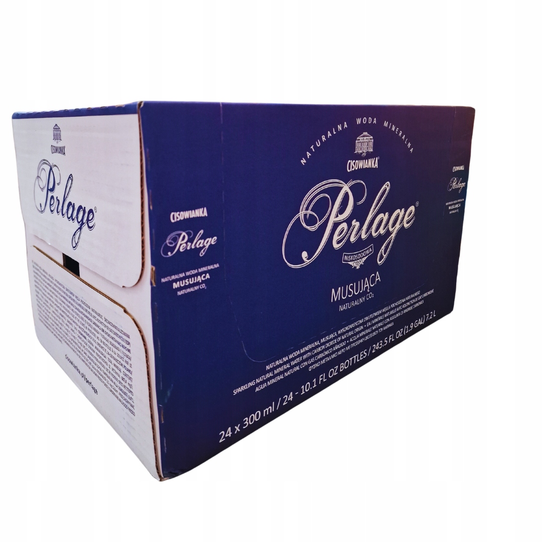 Cisowianka Perlage Naturalna Woda Mineralna Musująca Szkło 24x 300 ml