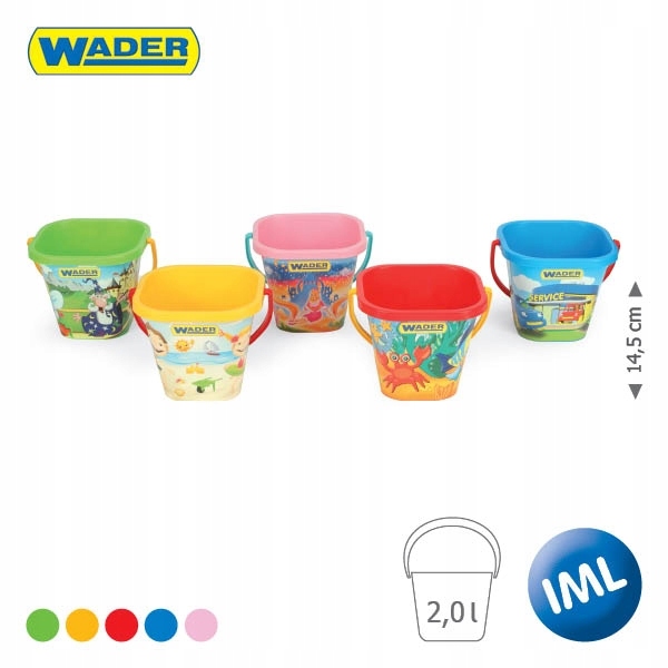 

Wiaderko Kwadratowe 2L. Z IML Wader