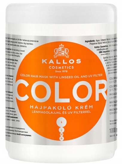 KALLOS MASKA DO WŁOSÓW FARBOWANYCH COLOR 1000 ML Pojemność 1000 ml