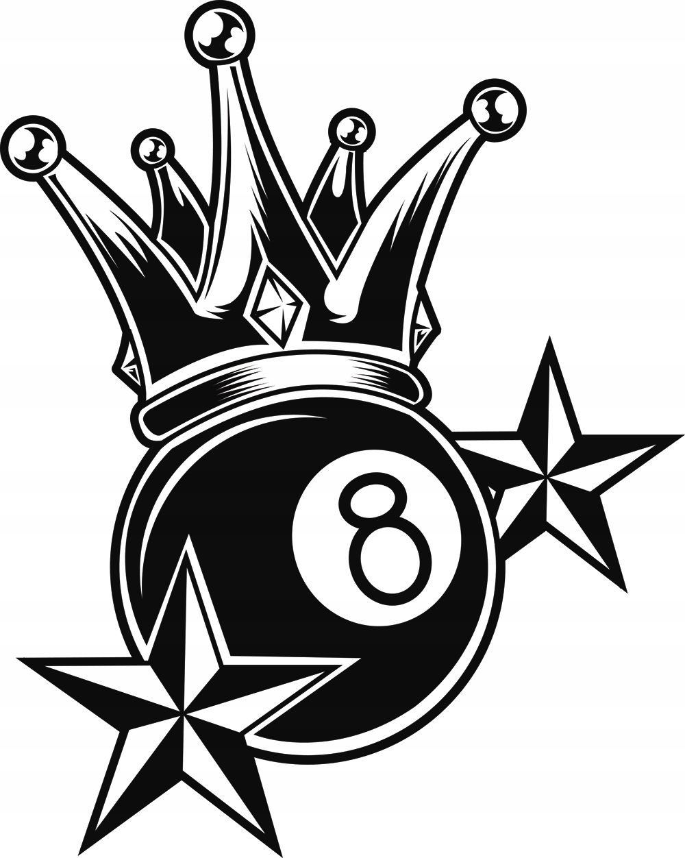 

Naklejka na samochód Szczęśliwa Bila Korona 12x15